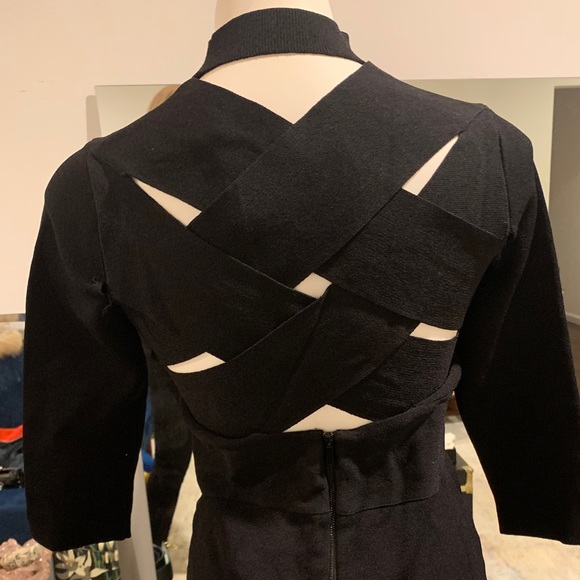 RACHEL ROY BLACK BANDAGE BACK DRESS SIZE L NWT - Picture 7 of 10